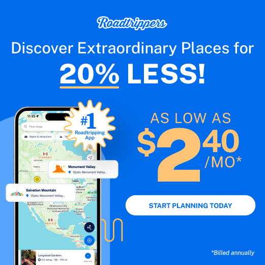 Save 20% on Roadtrippers